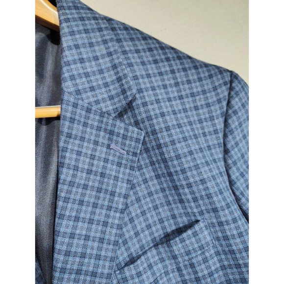 Oak Hill Sport Coat Blazer Jacket Mens 50/52R Plaid Blue Two Button  2XL - Picture 2 of 13